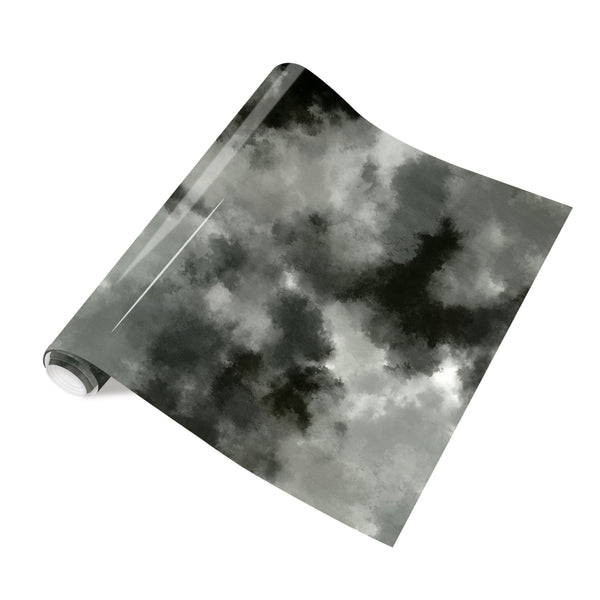 Tintnut Black Heat Transfer Vinyl HTV Vinyl Tie Dye for DIY T-Shirts, Fabric Clouds Patterned Vinyl