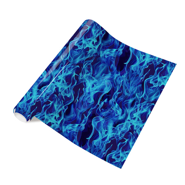 Tintnut Blue Flame HTV Heat-Transfer-Vinyl Burning Fire Patterned HTV Iron on Vinyl Fire Heat Transfer Vinyl for T-Shirts Hats Clothing DIY