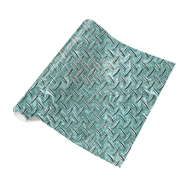 Tintnut Diamond Plate HTV Heat Transfer Vinyl Metal Plate HTV Iron on Vinyl Pattern Printed HTV DIY T-Shirt, Hats, Clothing