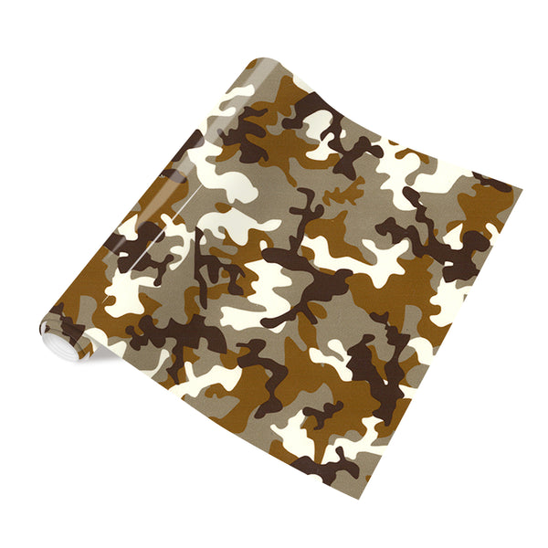 Tintnut Camo Heat Transfer Vinyl PU Army Pattern Iron on Vinyl Camouflage Pattern Printed HTV DIY T-Shirt Canvas Bags
