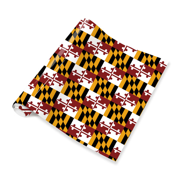 Tintnut Maryland Flag Patterned HTV Vinyl Heat Transfer Maryland Heat Transfer Vinyl HTV Iron on Vinyl for T-Shirts-HTV