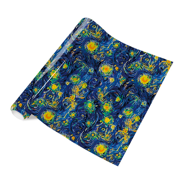 Tintnut Starry Night HTV Heat Transfer Vinyl Impressionist Paintings Van Gogh HTV Iron on Vinyl for Fabric Heat Press Pattern Craft DIY T-Shirts,Hats,Canvas Bags