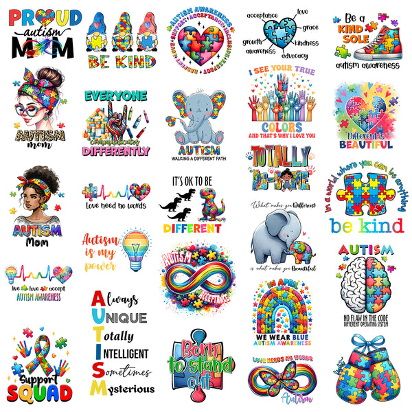 Tintnut Puzzle DTF Transfers Ready to Press Iron on Transfers-26 Sheets Colorful Puzzle Pattern Iron on Decals for T-Shirts Clothing Heat Transfer Iron on Stickers for Canvas Bag Design