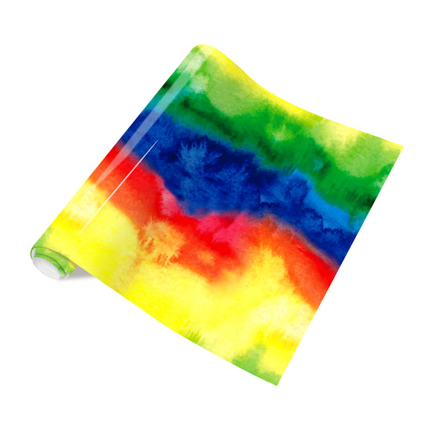 Tintnut Watercolor HTV Vinyl Rainbow Iron On Vinyl Ombre HTV for Clothes,Handbag,Pillows