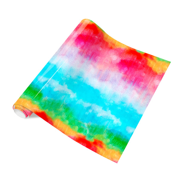 Tintnut Watercolor HTV Vinyl Ombre HTV Rainbow Iron On Vinyl for Clothes,Handbag,Pillows