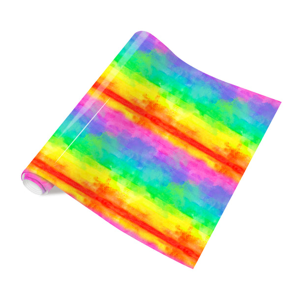 Tintnut Watercolor Heat Transfer Vinyl Ombre HTV Rainbow Iron On Vinyl for Clothes,Handbag,Pillows