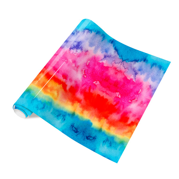 Tintnut Rainbow Vinyl Heat Transfer Rainbow Iron On Vinyl Ombre HTV for Clothes,Handbag,Pillows