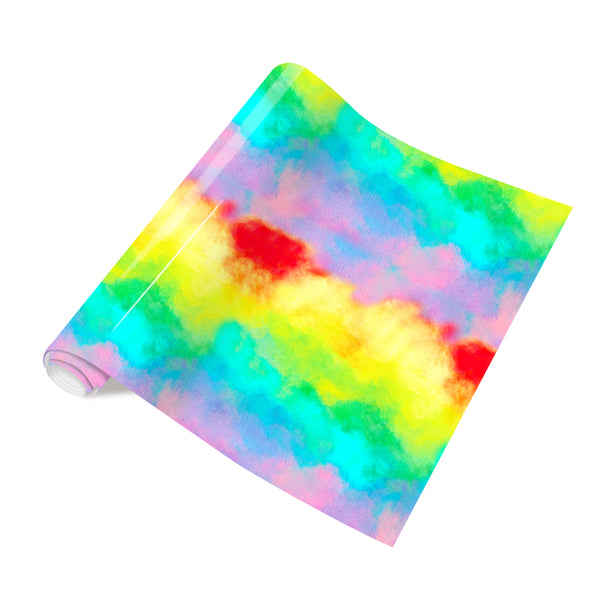Tintnut Rainbow HTV Vinyl Watercolor Iron On Vinyl Ombre HTV for Clothes,Handbag,Pillows